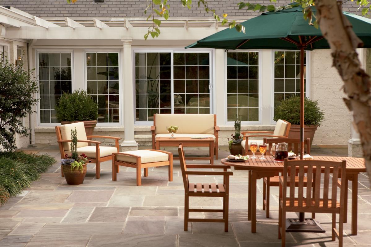 Patio doors offer easy access to your outdoor living space.
