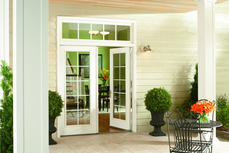 French patio door with traditional grids.