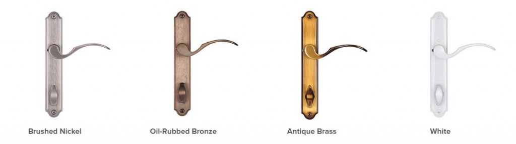 Simonton Windows and Doors' French patio door hardware premium options.