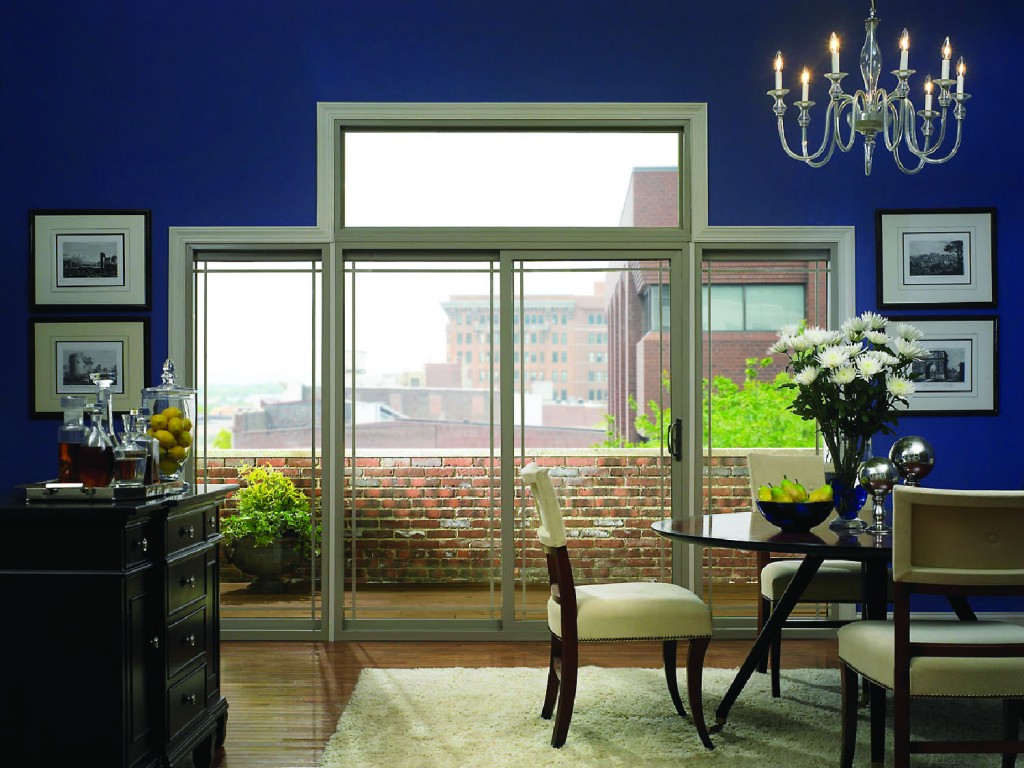 Sliding patio doors use less space than French patio doors.
