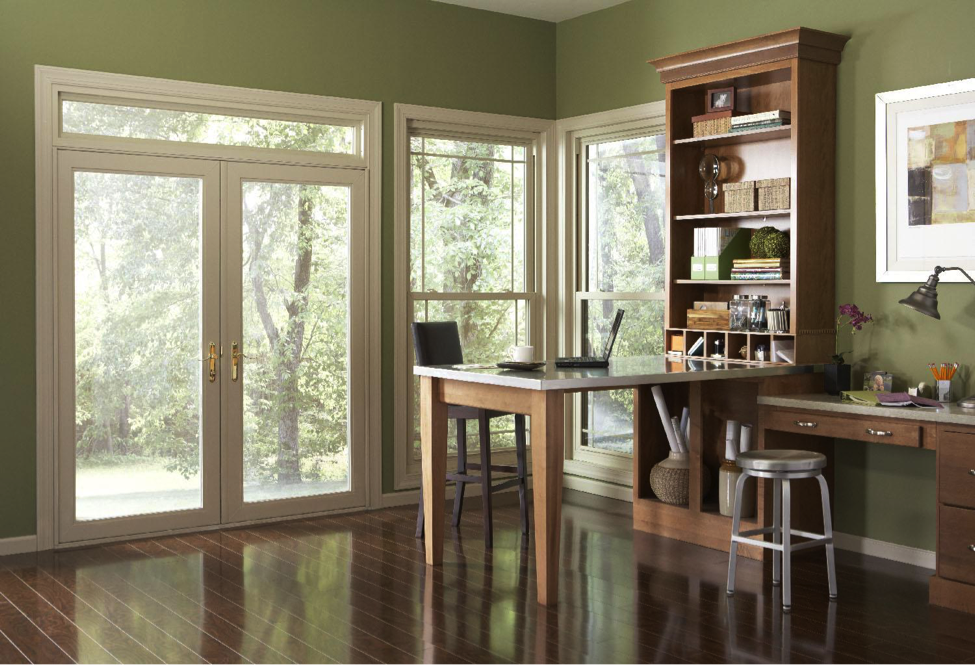 garden patio door in office