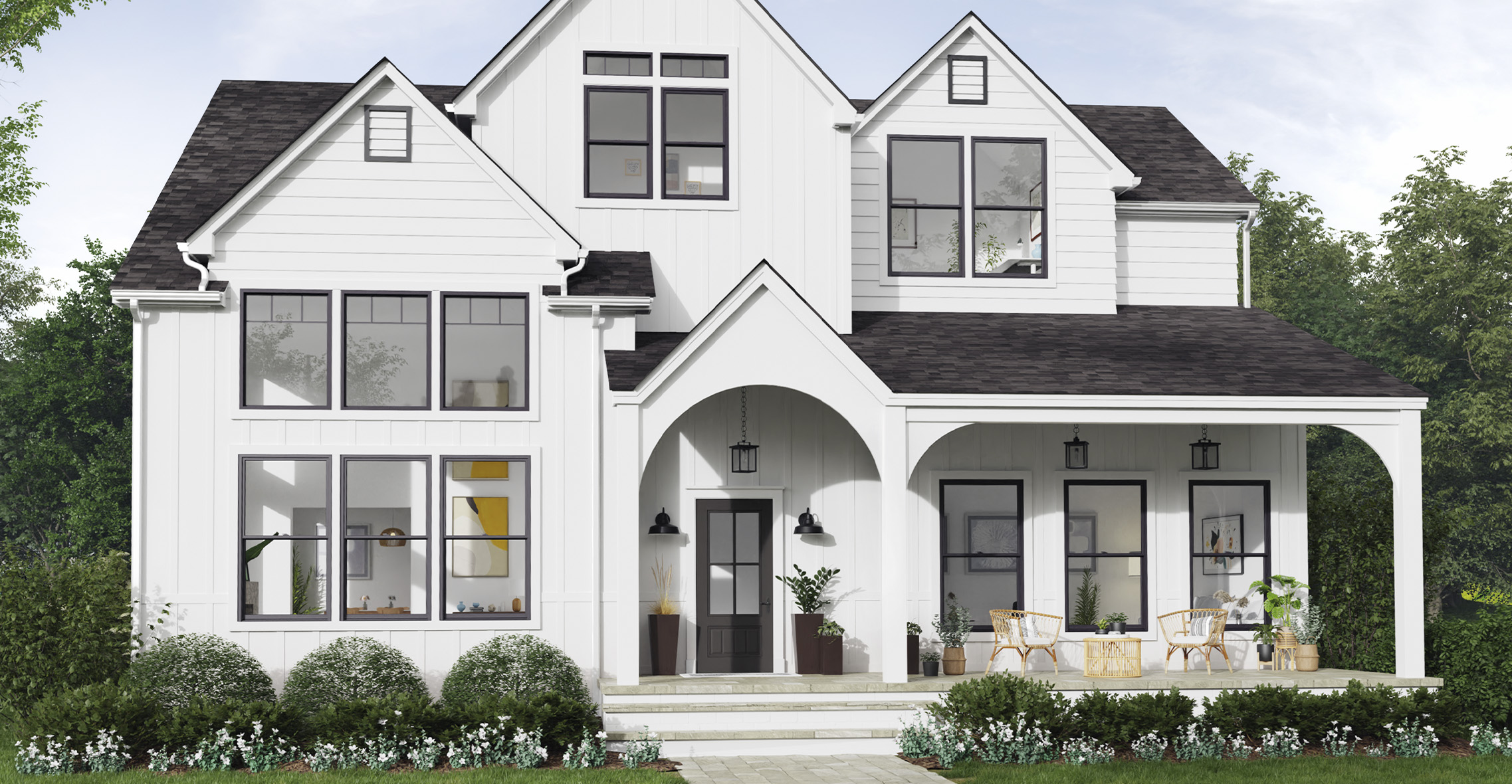 Black Exterior Window Frames Simonton