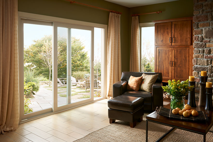Home Interior Simonton 2 lite Sliding Patio Door Inovo Collection in White