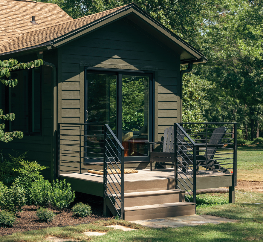 Simonton Inovo Sliding Patio Door provides access to the backyard and patio