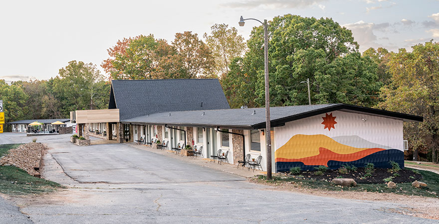 Arka Motel Building Side Exterior Dave and Jenny Marrs