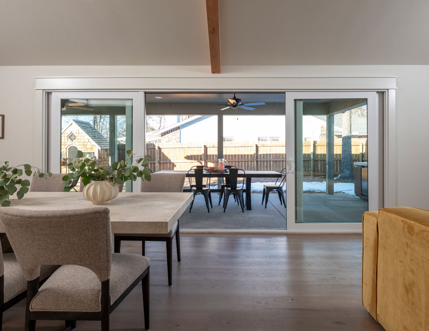 The Simonton MaxView Multi-Slide Patio Door connects indoor and outdoor living areas