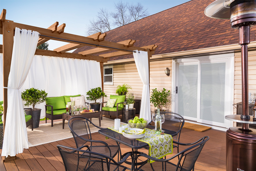 Indiana backyard makeover with Inovo patio door.